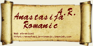 Anastasija Romanić vizit kartica